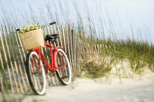 fietsen aan de kust